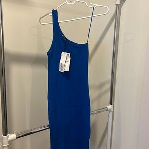 NWT Zara ribbed one shoulder dress